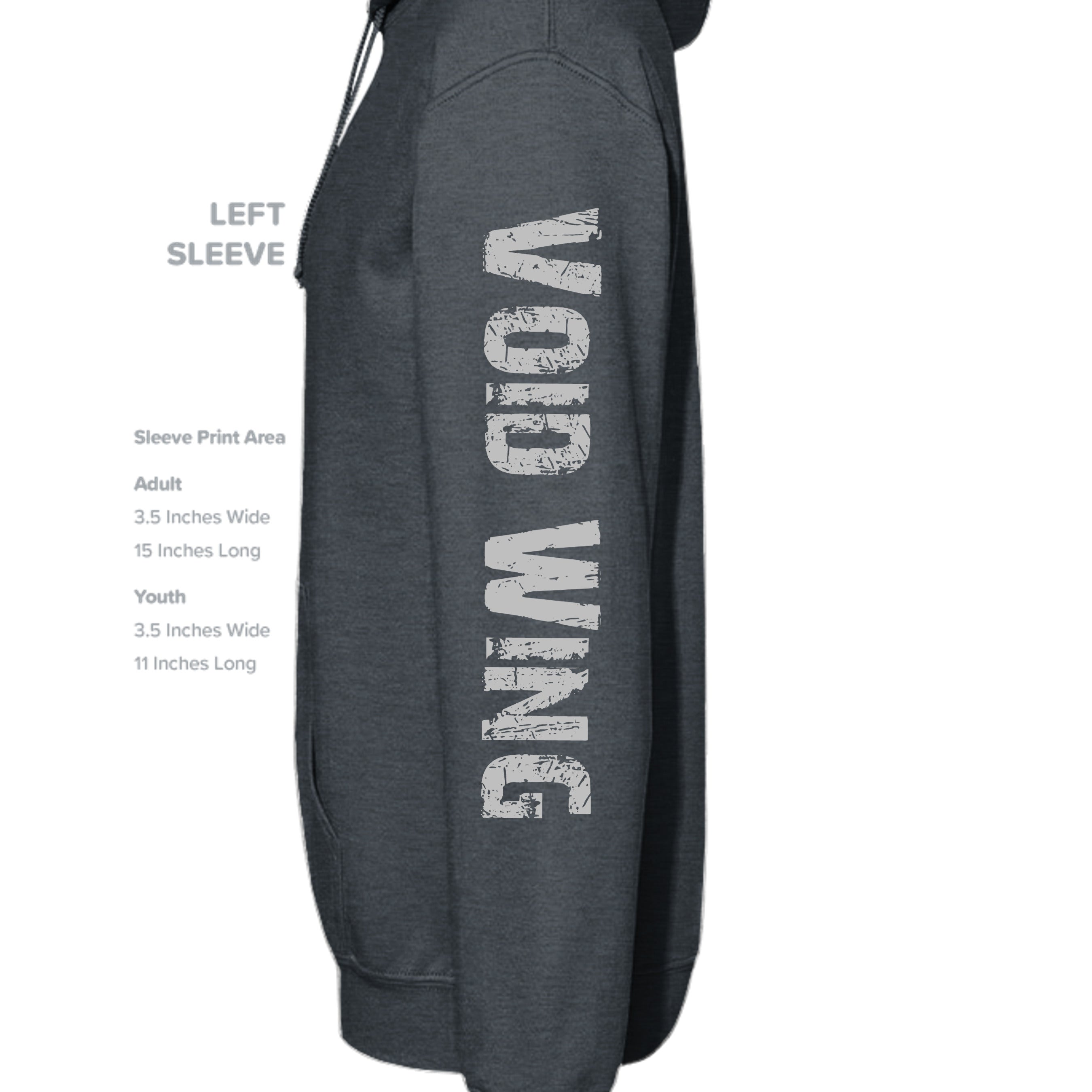 DARK HEATHER - SF500 - SLEEVE_LEFT